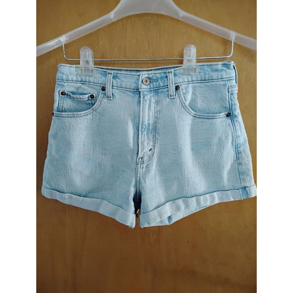 Abercrombie & Fitch The Mom Shorts High Rise Light Wash Casual Cozy Cute Size 6